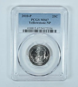 2010-P Washington Quarter ATB Yellowstone MS67 PCGS - Picture 1 of 5