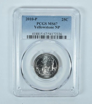 2010-P Washington Quarter ATB Yellowstone MS67 PCGS - Image 1 of 4