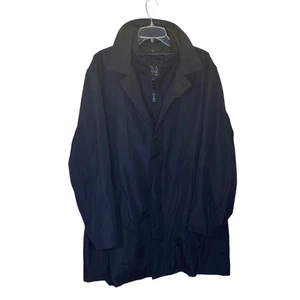 Jos A Bank Traveler's Collection Rain Coat Trench Coat Black 44R - Picture 1 of 7