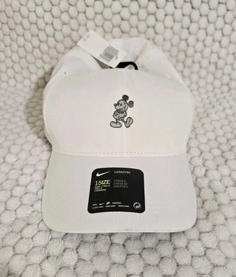 Disney Parks White Mickey Mouse Embroidered Nike Legacy Strapback NWT  - Image 1 of 4