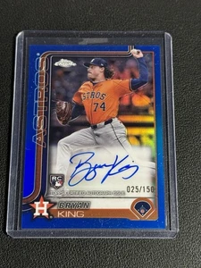 2025 Topps Chrome Bryan King Blue Refractor Auto /150 #RA-BK Houston Astros - Picture 1 of 2
