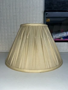 Laura Ashley Large Silk Pleat Lampshade Beige Champagne Empire Lined Table Lamp - Picture 1 of 7