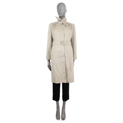 68733 Auténtico BALENCIAGA Beige Algodón 2017 BUFANDA TRENCH Abrigo Chaqueta 40 M Foto 1 de 4