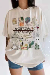 Noah Kahan Stick Season T-Shirt, Indie Folk Graphic Tee Aesthetic Unisex Tee - Picture 1 of 6