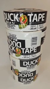 6-Pack Duck Brand Max Strength Duct Tape, White, 1-Roll Pack, 1.88 Inch x 35 Yar - Picture 1 of 4