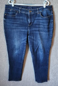 Talbots Women's Simply Flattering 5 Pocket Boyfriend Denim Jeans Stretch Sz 16W - Picture 1 of 14