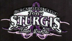 2007 Sturgis South Dakota MotorCycle Patch - Black Hills Rally - Picture 1 of 1