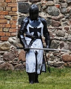 Medieval Black Templar Knight Full Body Set Armour Cosplay Halloween Suit - Picture 1 of 3