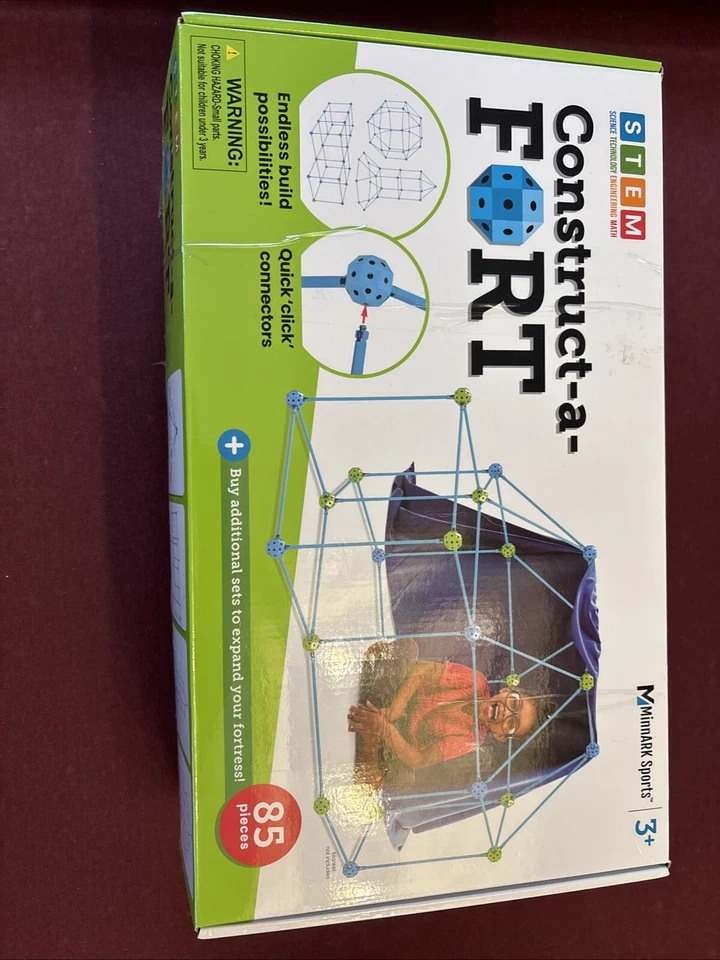 MinnARK MA-CT85 Construct-a-Fort Buildable Playset for Children Blue/Green