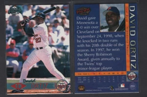1999 PACIFIC PLATINUM BLUE FOIL PARALLEL #253 DAVID ORTIZ TWINS RARE SP 1/67 - Picture 1 of 1