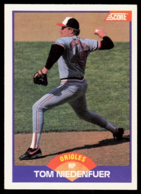 1989 Score 252 Tom Niedenfuer Baltimore Orioles - Image 1 of 2