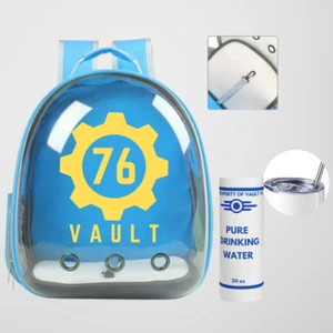Retro Style Big Backpack Property of Vault Style W Tumbler W Straw New Style - Picture 1 of 3