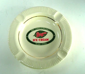 ASHTRAY Vintage Breyers Ice Cream 90th Anniversary Ashtray 1866-1956 - Picture 1 of 3