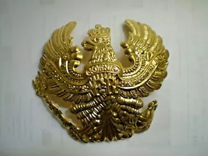 Brass Prussia Helmet Wappen Badge Brass Helmet Part German Pickelhaube Handmade - Picture 1 of 9
