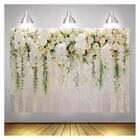 White Flower Photography Backdrop Bridal Shower Wedding Floral Wall Background
