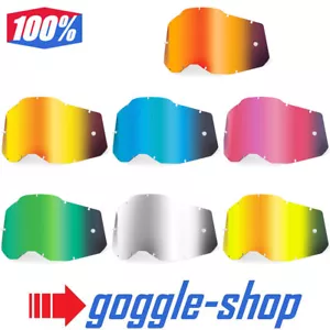 GOGGLE-SHOP MIRROR LENS 100% GEN 2 RACECRAFT ACCURI STRATA MX MOTOCROSS GOGGLES - Picture 1 of 7