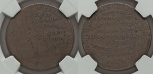 1834 Troy NY Bucklin's Interest Tables Hard Times Token HT-348 NGC G4 BN Scarce - Picture 1 of 5