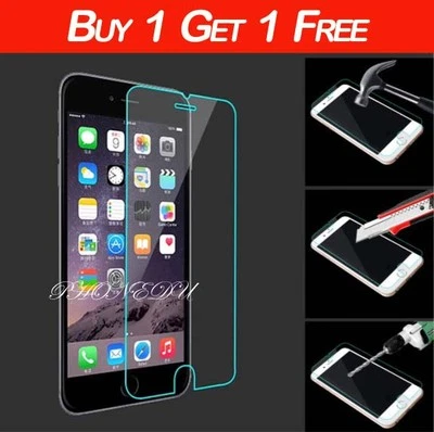 100% Genuine Tempered Glass Screen Protector For Apple iPhone 6 6S Get One Free - Image 1 of 3