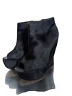 ASHISH for Topshop black pony wedges very rare size 38 High Platform Shoe Boot