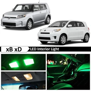 Kit de 8 unidades de paquete de luces interiores LED verdes para 2008-2015 Scion xB xD - Imagen 1 de 9