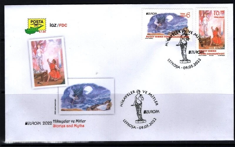 Cyprus Turkish 2022 Europa Cept - art FDC - Image 1 of 1