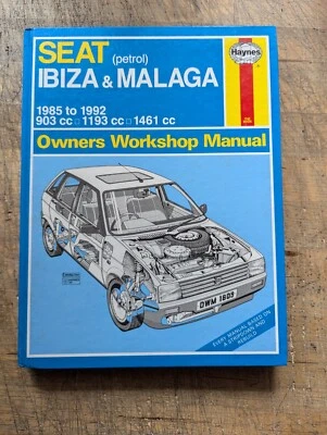 Seat Ibiza Mk1 & Malaga (Petrol) Haynes Workshop Manual 1985-1992 - Image 1 of 4
