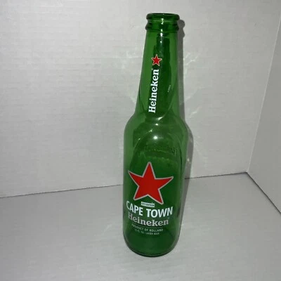 Коллекционная мужская, пещерная пивная бутылка Heineken пустая бутылка 9 дюймов Кейптаун Африка - Изображение 1 из 3