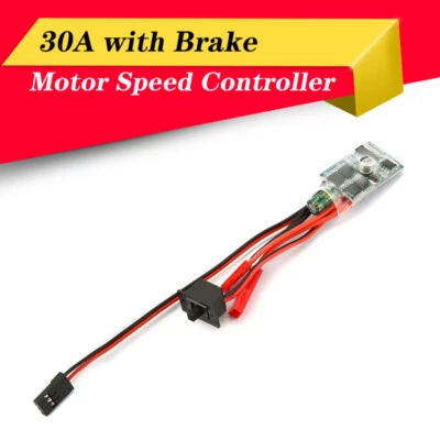 30A Brushed ESC with Brake Motor Speed Controller for RC Bidirectional Boat Car - Image 1 of 4