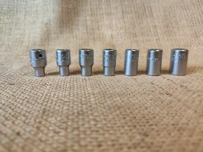 Britool 1/4" Drive Sockets 3/16" to 3/8" Austin Jaguar Harley BMC Mini MGB Tools - Image 1 of 4