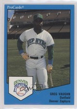 1989 ProCards Minor League Team Sets Greg Vaughn #36 Rookie RC