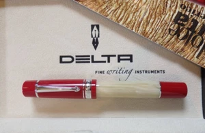 DELTA DOLCE VITA Federico Penna a sfera tipo berretto rosso/bianco con scatola & libretto rara - Foto 1 di 9