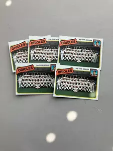 Baltimore Orioles 1980 Topps Team Card Mgr. Earl Weaver #404 (5 Cards) - Picture 1 of 2