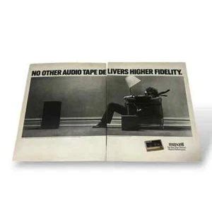 1988 Maxell No Other Audio Tape Double Page Original Vintage Print Ad - Bild 1 von 2