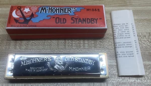Vintage M. Hohner Old Standby No. 34B Harmonica Key of C  In Original Box - Picture 1 of 12