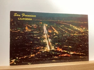 Evening View from Twin Peaks/Upper Market St: San Francisco, CA/Vintage Postcard - Picture 1 of 3