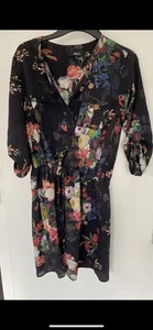 Dress Black Floral Size 12 - Picture 1 of 6