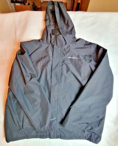 Eddie Bauer WeatherEdge Insulated Rain Wind Jacket Coat Mens Black Size 2XL - Picture 1 of 7