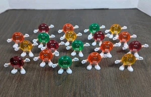 VTG M&Ms Translucent Christmas Light Covers Red Green Yellow Orange LOT OF 19 - Picture 1 of 6