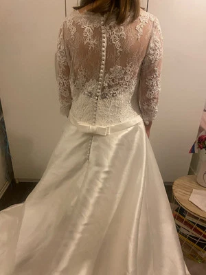 Pronovias Weiße Hochzeit Kleid Größe M - Bild 1 von 4