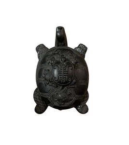 Antigua Herramienta de Caligrafía Tortuga Piedra Tinta China Negra LEER - Imagen 1 de 6