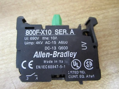 Allen Bradley 800F-X10 Contact Block 800F-X1O - Image 1 of 3