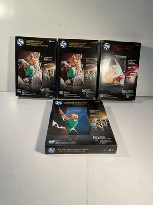 Lot Of HP Advanced Photo Paper,200 Glossy,100 Soft- Gloss 4”x6”,60 Glossy 5”x7” - Image 1 of 4