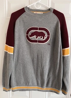 Vintage Y2K Ecko Unltd. Sweater Gray Big Logo  Hip Hop Skater Punk Grunge Men XL - Image 1 of 4