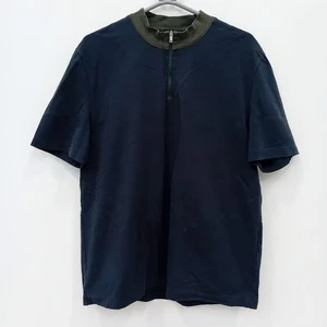 COS Short Sleeved Zipped Top Size L Mens Navy FLT17-TT - Picture 1 of 5