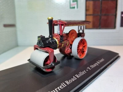 Burrell Road Steam Roller 'F Sharp & Sons' Red Atlas 1:72 Diecast Metal Model - Image 1 of 4