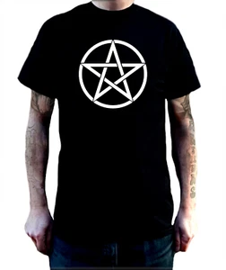 Pentacle T Shirt - Pagan Witchcraft - Gothic Unisex Pentagram Tee  Occult Tshirt - Picture 1 of 3