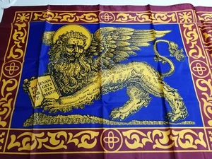 Bandiera Veneta di San Marco del '700 dim. 150x80 sfondo blu Venezia Serenissima - Zdjęcie 1 z 2