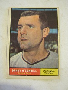 1961 Topps #318 Danny O'Connell Baseball Card, Good Cond (GS2-b11)