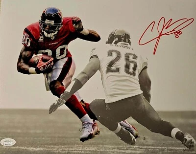 Andre Johnson Signed Autographed 11X14 Photo JSA Authentic SPOT LIGHT METALLIC - Image 1 of 2
