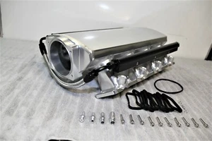 102MM T6061 ALUMINUM LOW PROFILE LS3 L92 L99 LSA INTAKE MANIFOLD 6.2L SILVER - Imagen 1 de 9
